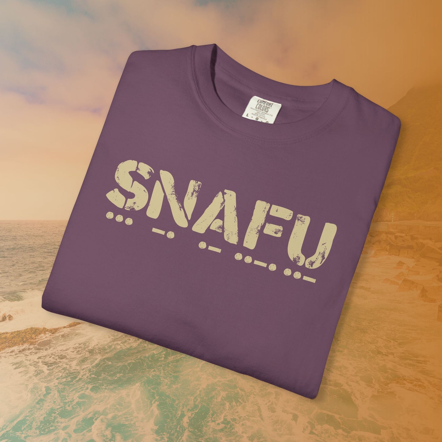 SNAFU Morse Code T-Shirt | Military Slang Communication Code Graphic Tee | Veteran Sarcasm Apparel