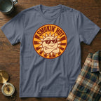 T-shirt with a "Smokin' Hot" sun graphic wearing sunglasses.