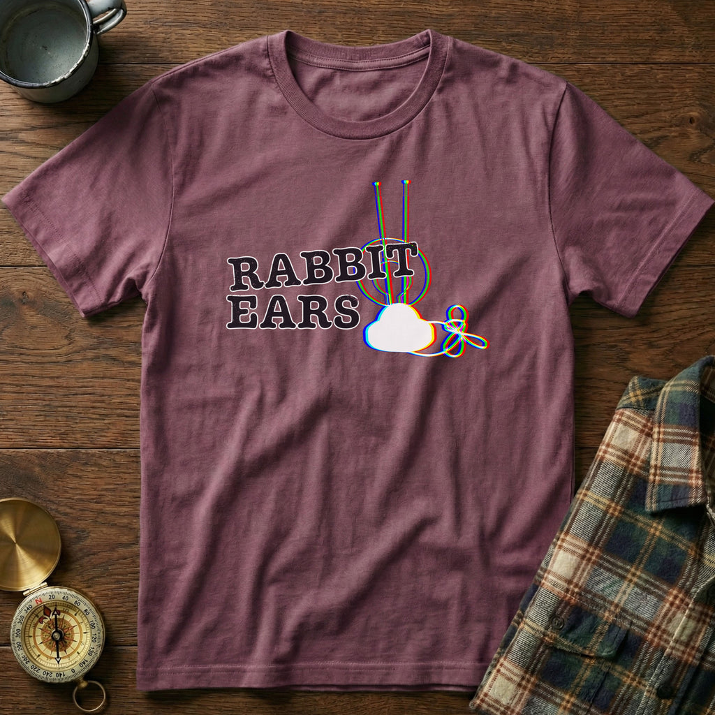 RABBIT EARS Glitch EDM T-Shirt in Berry