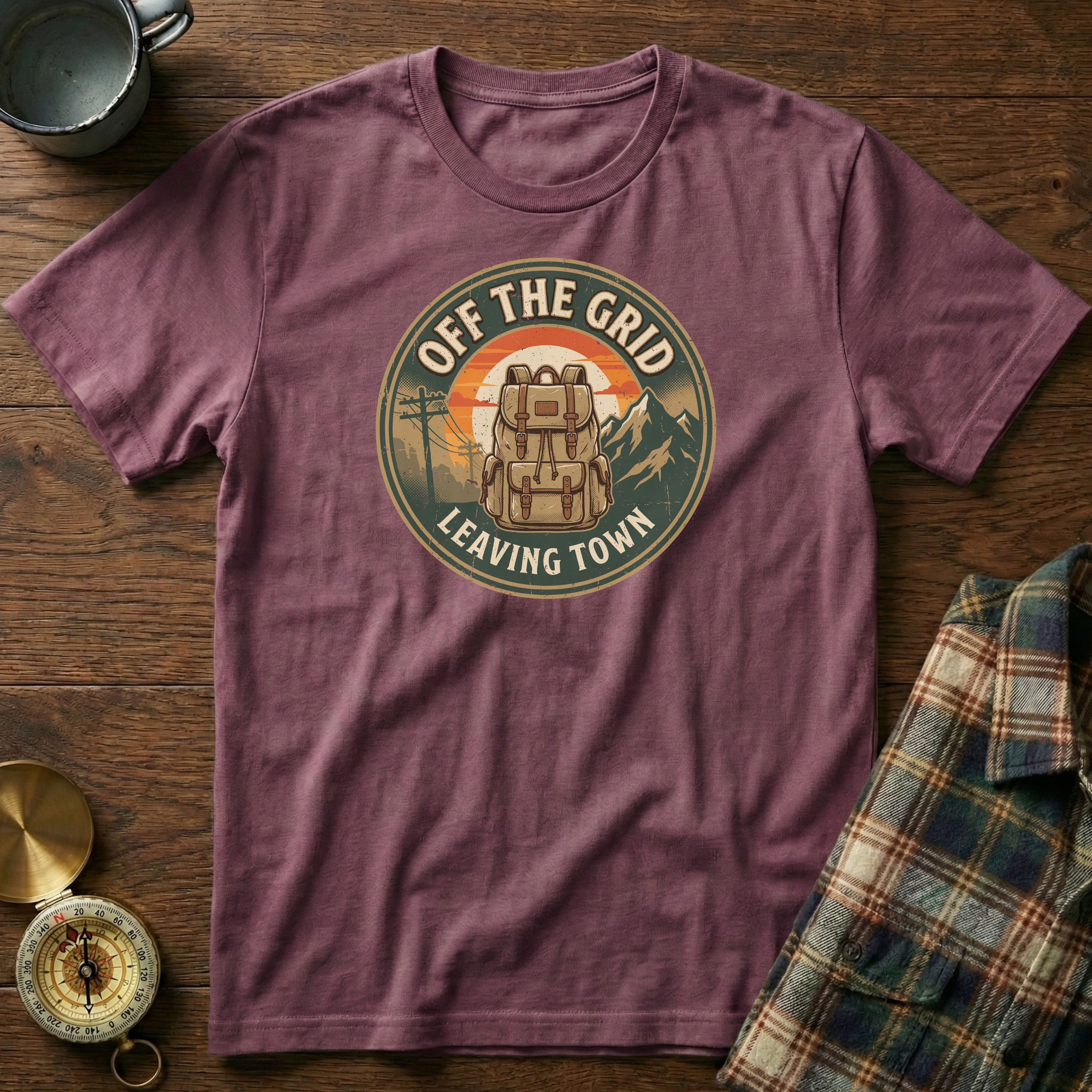 Off The Grid T-Shirt in Berry