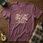 Salt In The Air And In My Attitude T-Shirt in Berry