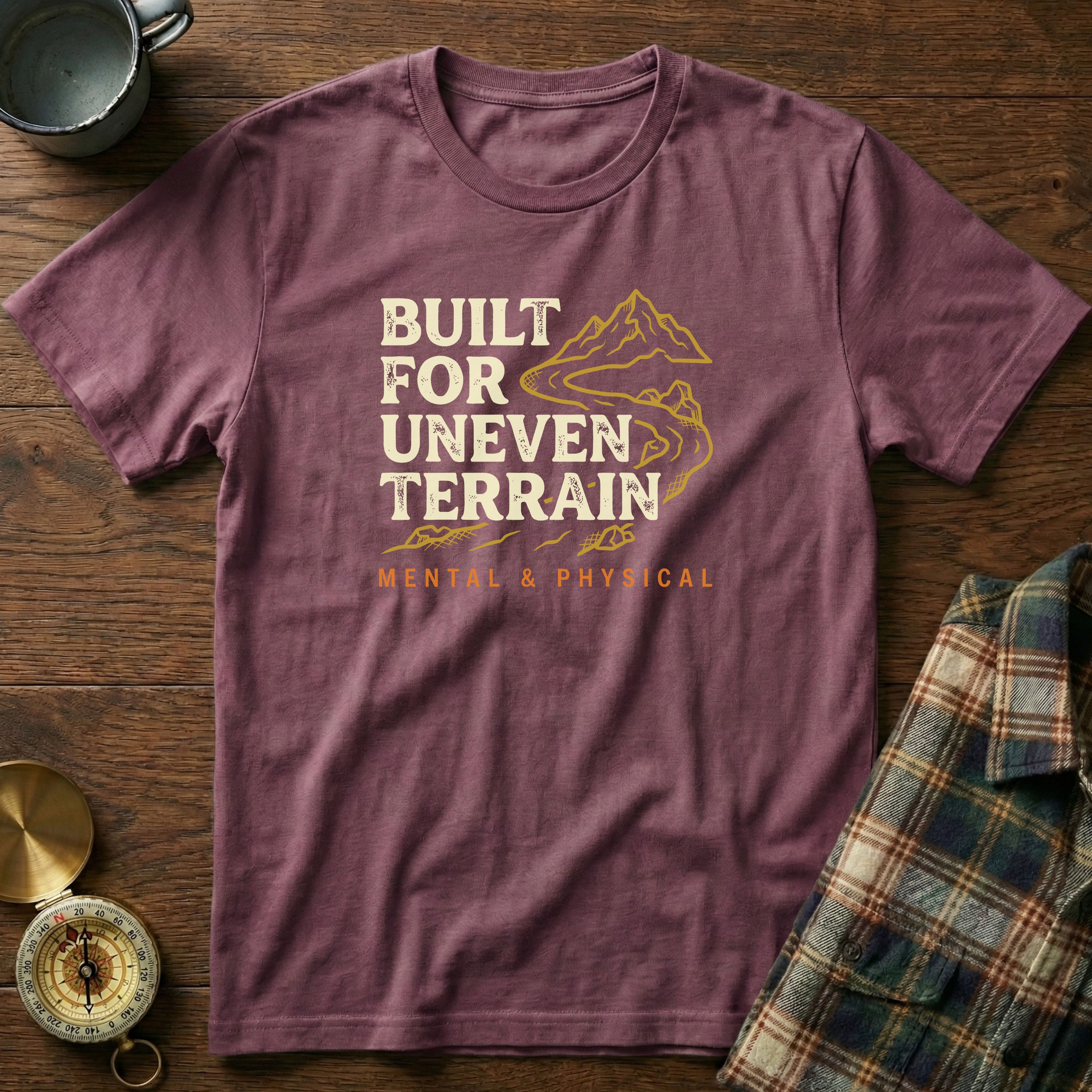 Built for Uneven Terrain T-Shirt in Berry