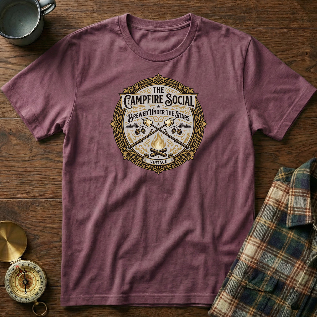 The Campfire Social T-Shirt in Berry