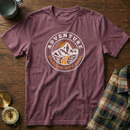 Distant Peaks Adventure Badge T-Shirt in Berry