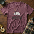 Trail and Stream Graphic Tent T-Shirt in Berry
