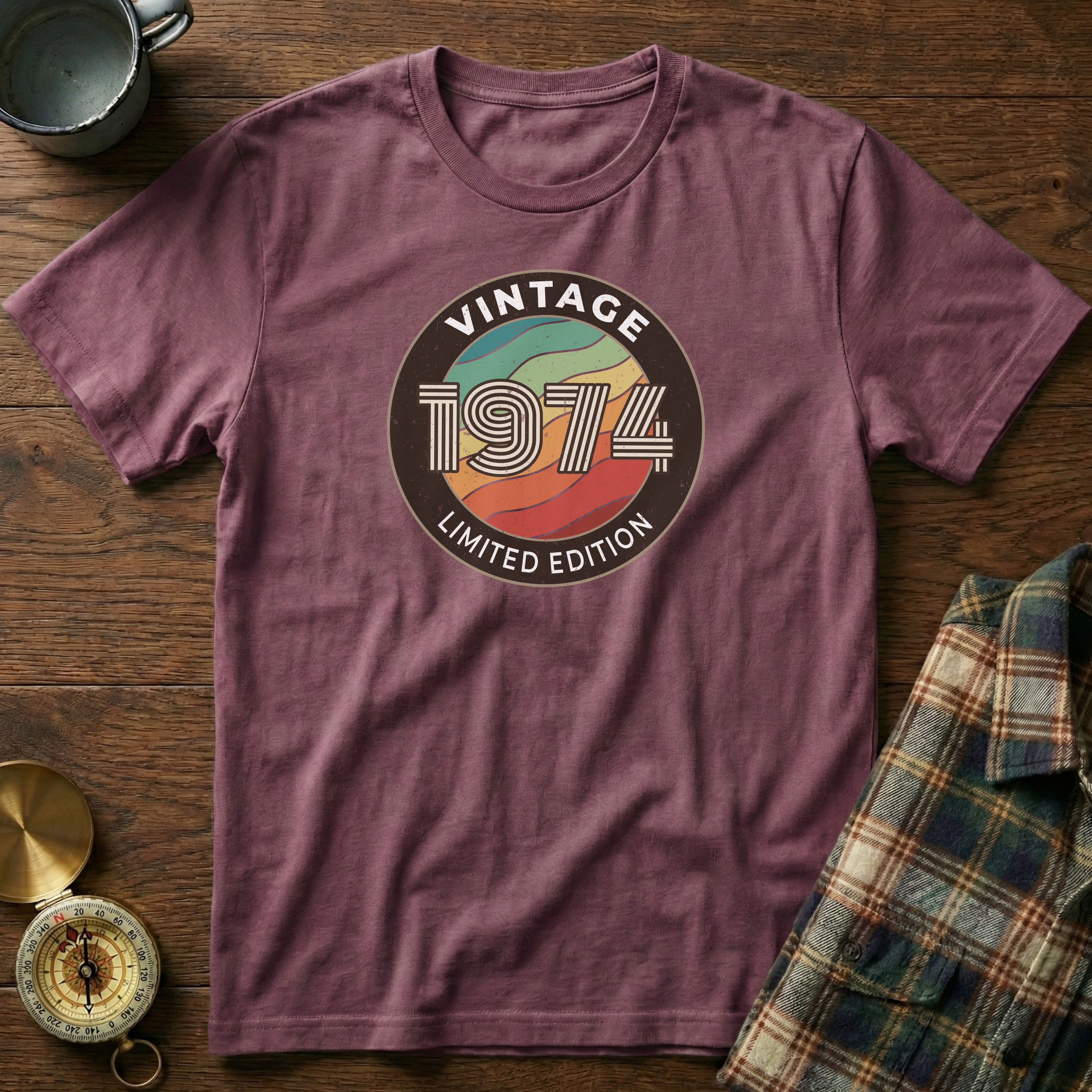 Vintage 1974 Limited Edition T-Shirt in Berry
