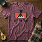Off The Grid Retro Battery T-Shirt in Berry