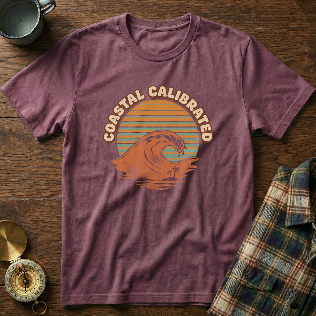 Coastal Calibrated Snarky Local Attitude T-Shirt in Berry
