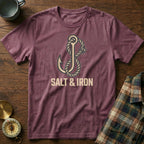 Salt and Iron Anchor Rope T-shirt in Berry