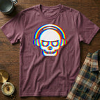 Rave DJ Skull T-Shirt in Berry