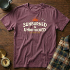 Sunburned & Unbothered Graphic T-Shirt in Berry