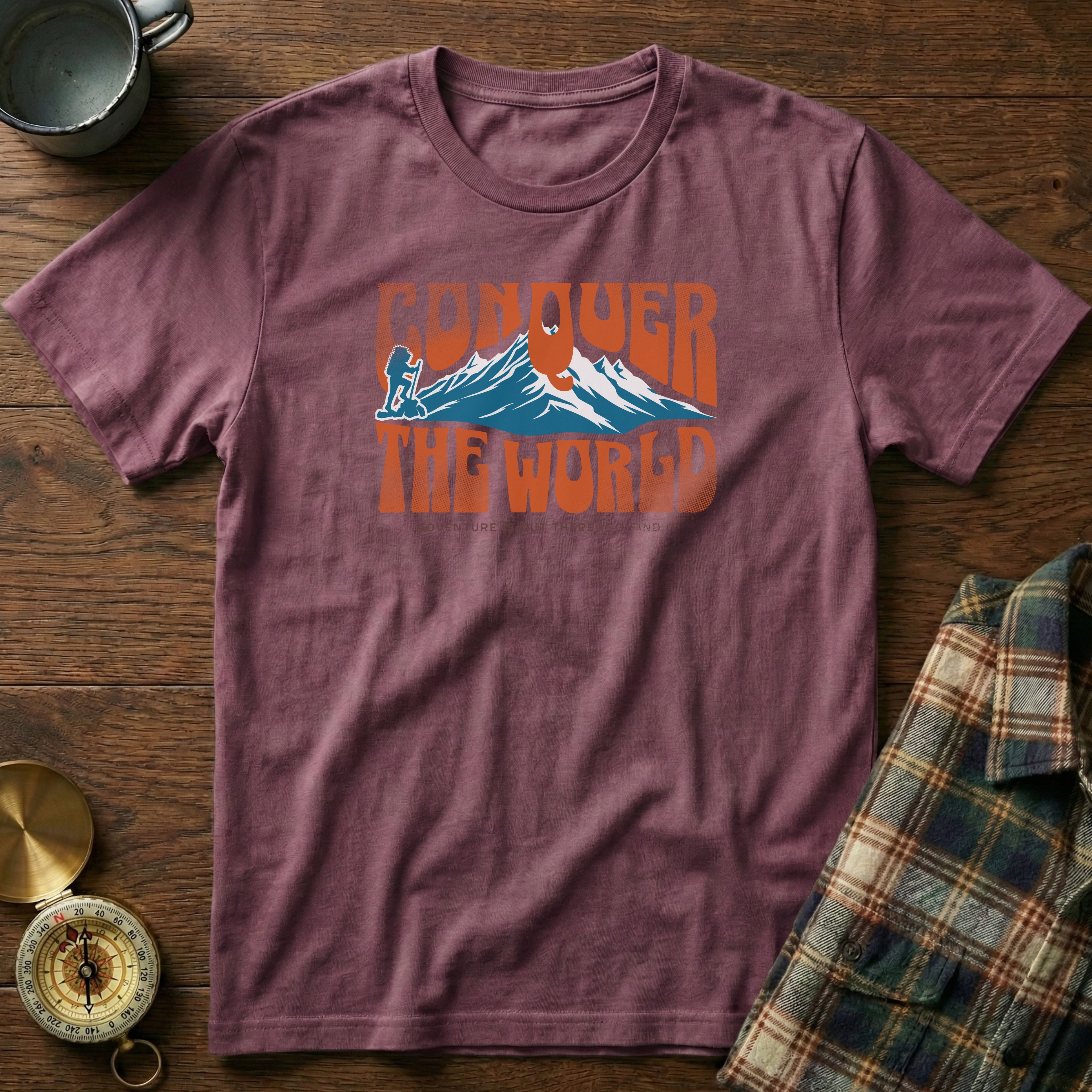 CONQUER THE WORLD T-Shirt in Berry