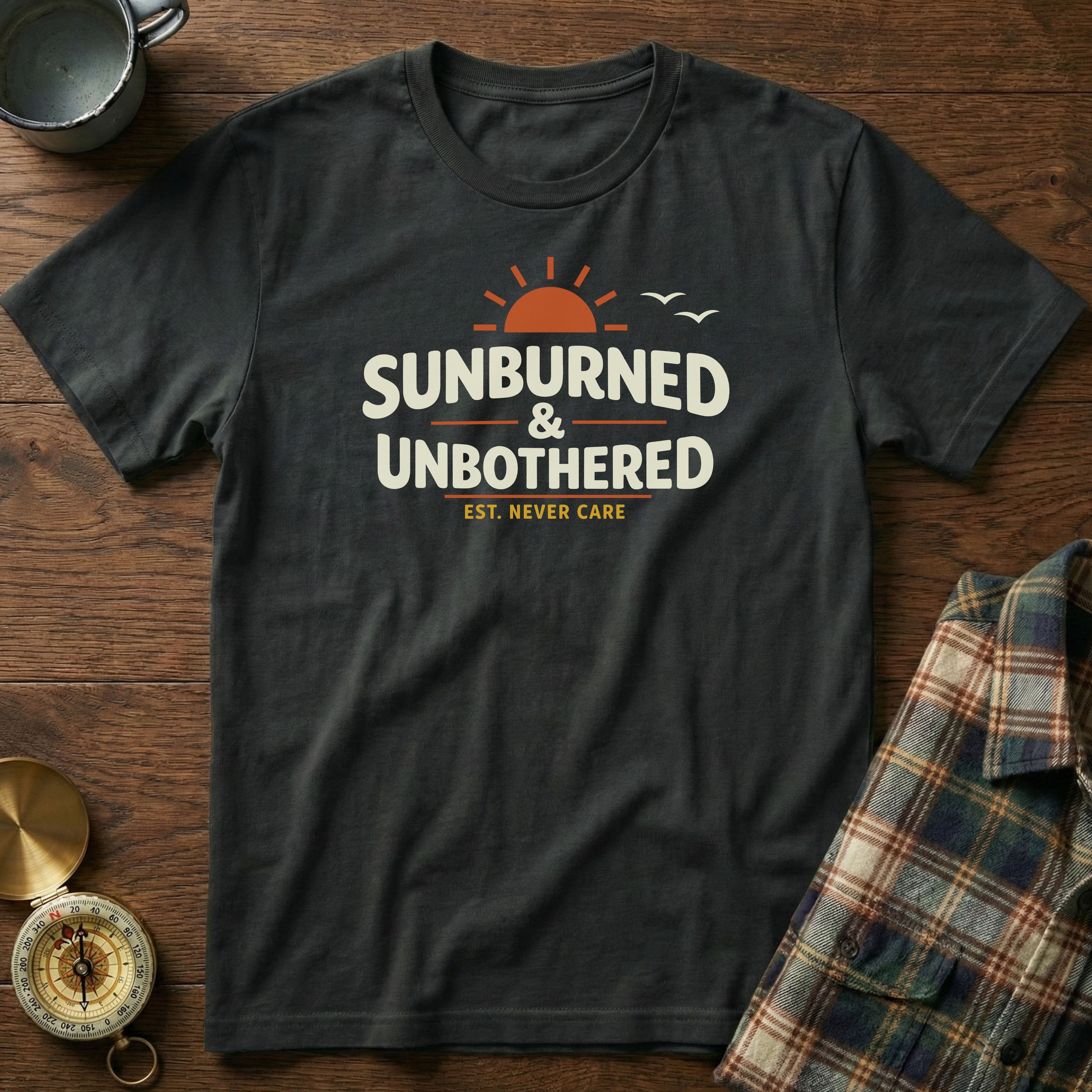 Sunburned & Unbothered Graphic T-Shirt in Black