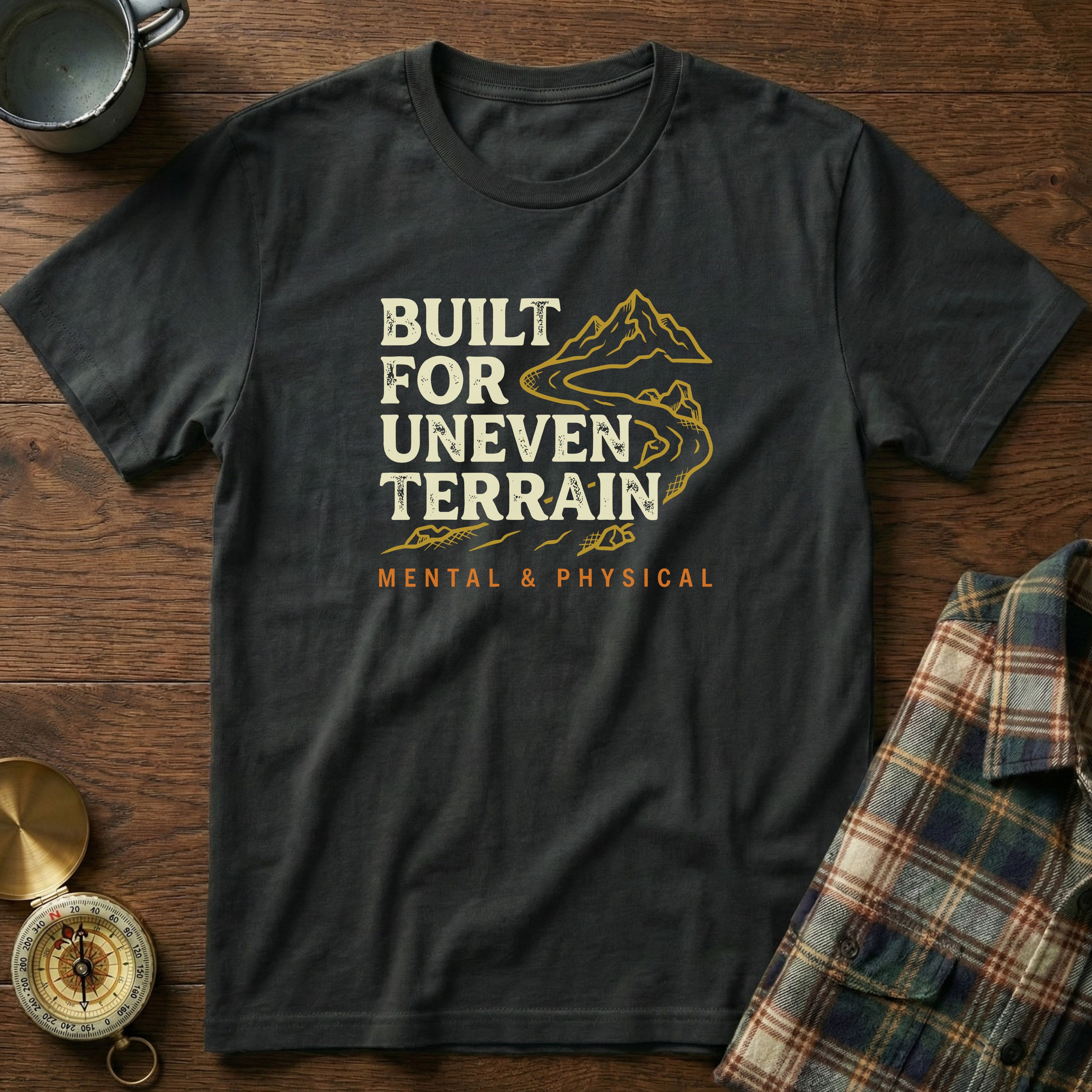 Built for Uneven Terrain T-Shirt in Black