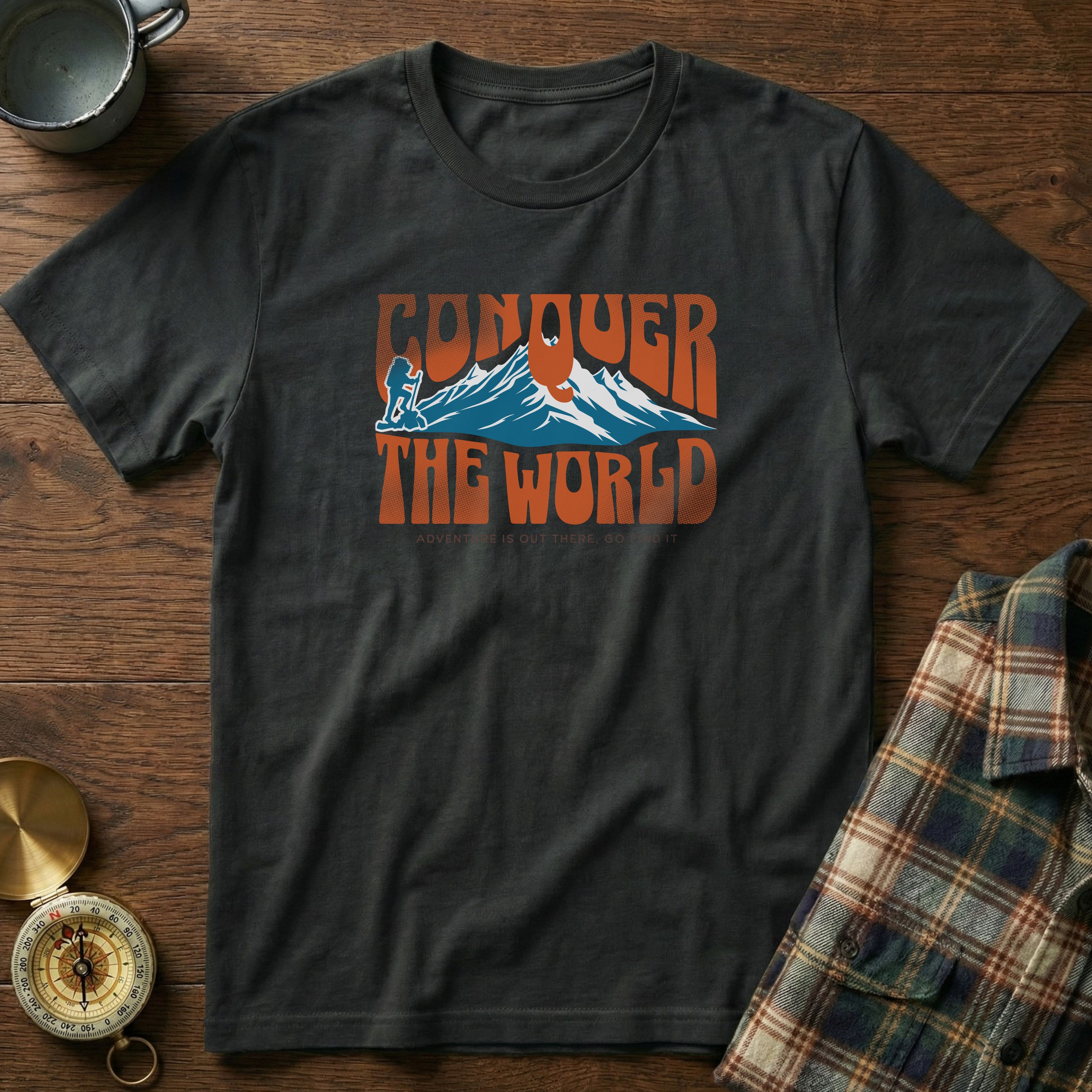 CONQUER THE WORLD T-Shirt in Black