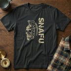 SNAFU Skull Grenade T-Shirt in Black