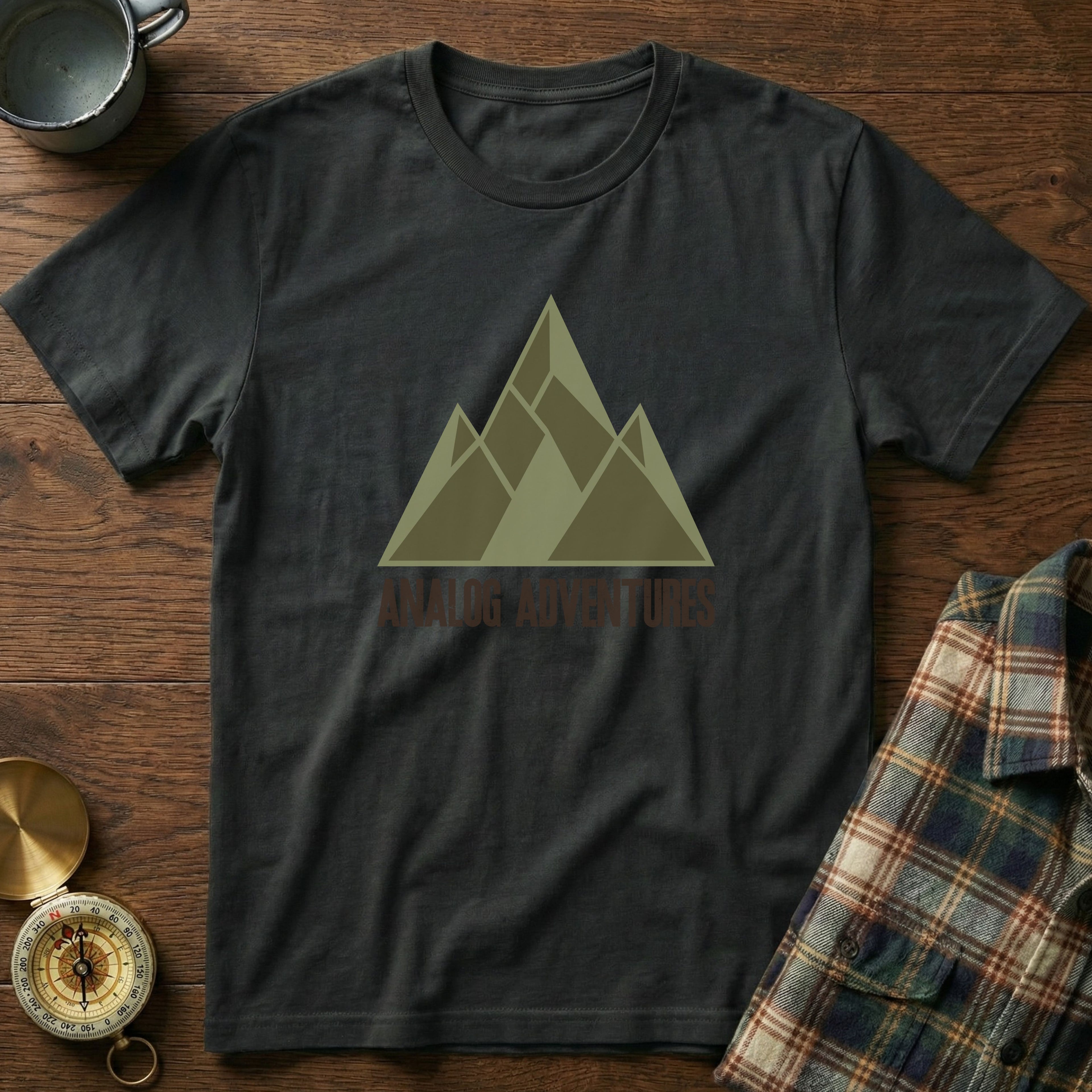 Analog Adventures Retro Geometric T-Shirt in Black