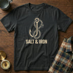 Salt and Iron Anchor Rope T-shirt in Black