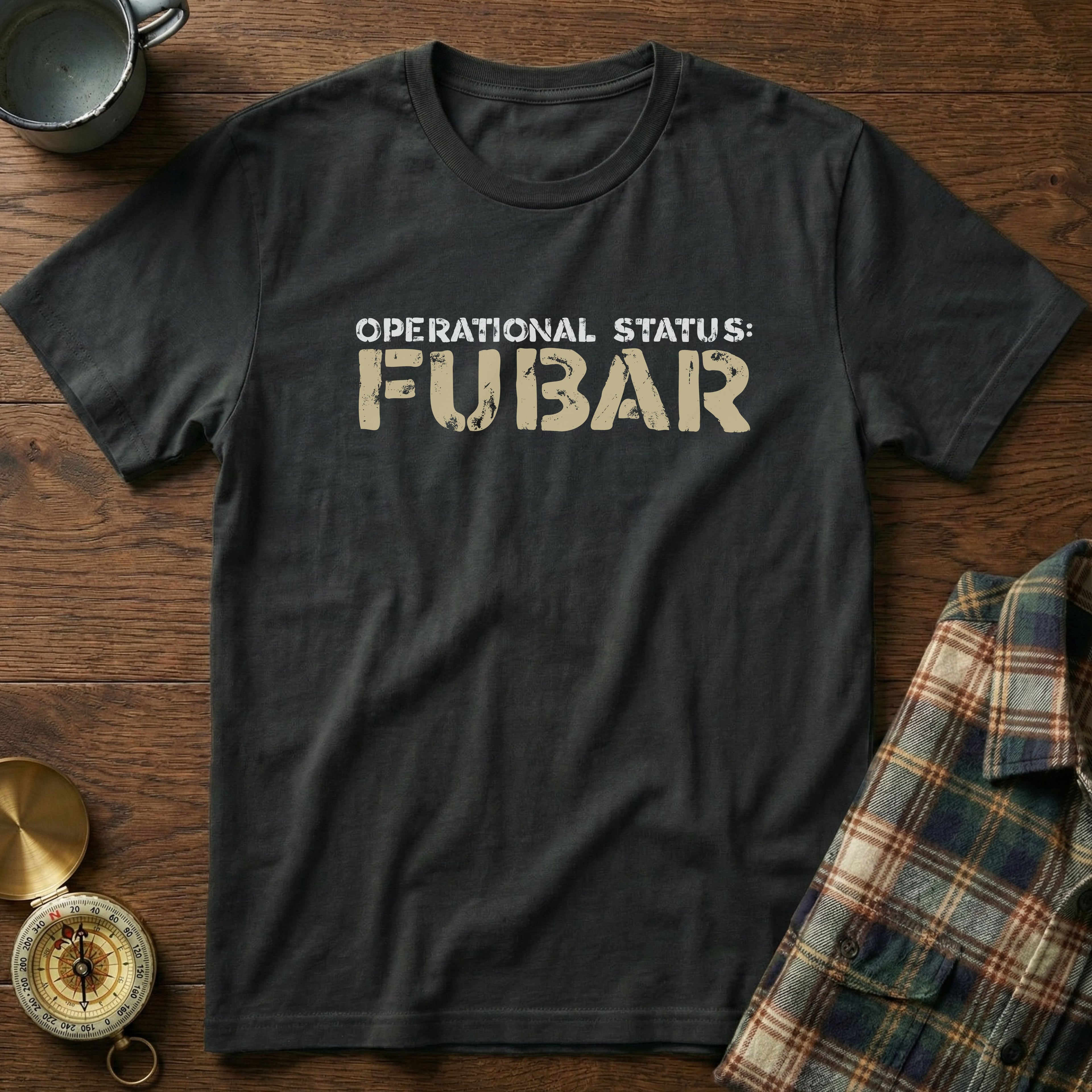 OPERATIONAL STATUS: FUBAR/SNAFU T-Shirt in Black