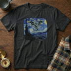 Dragon in Starry Night Van Gogh T-Shirt in Black