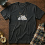 Trail and Stream Graphic Tent T-Shirt in Black