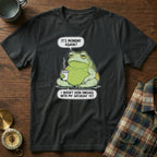 Funny Monday Frog Coffee T-Shirt in Black