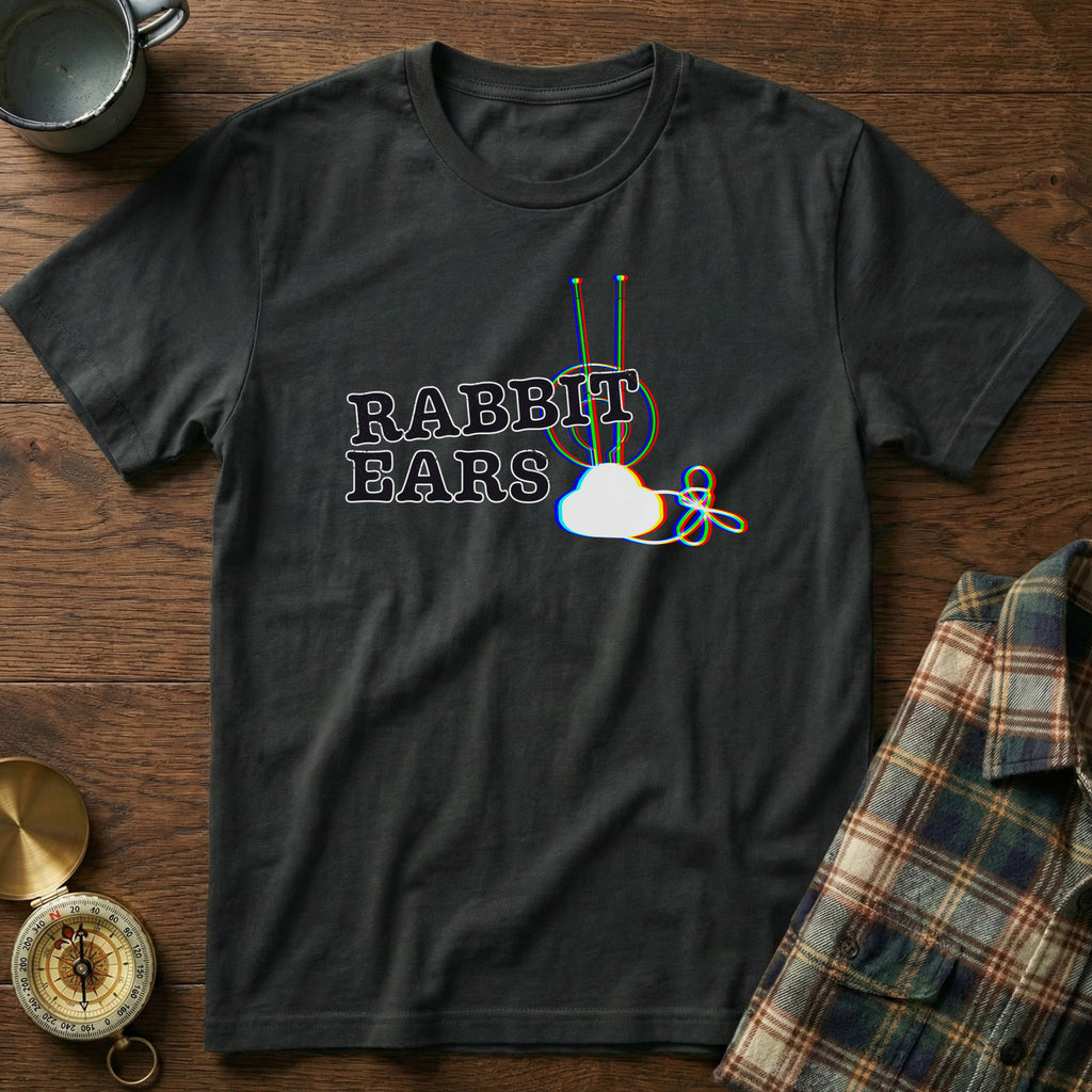 RABBIT EARS Glitch EDM T-Shirt in Black