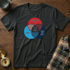 Dystopian Novels Venn Diagram T-Shirt in Black