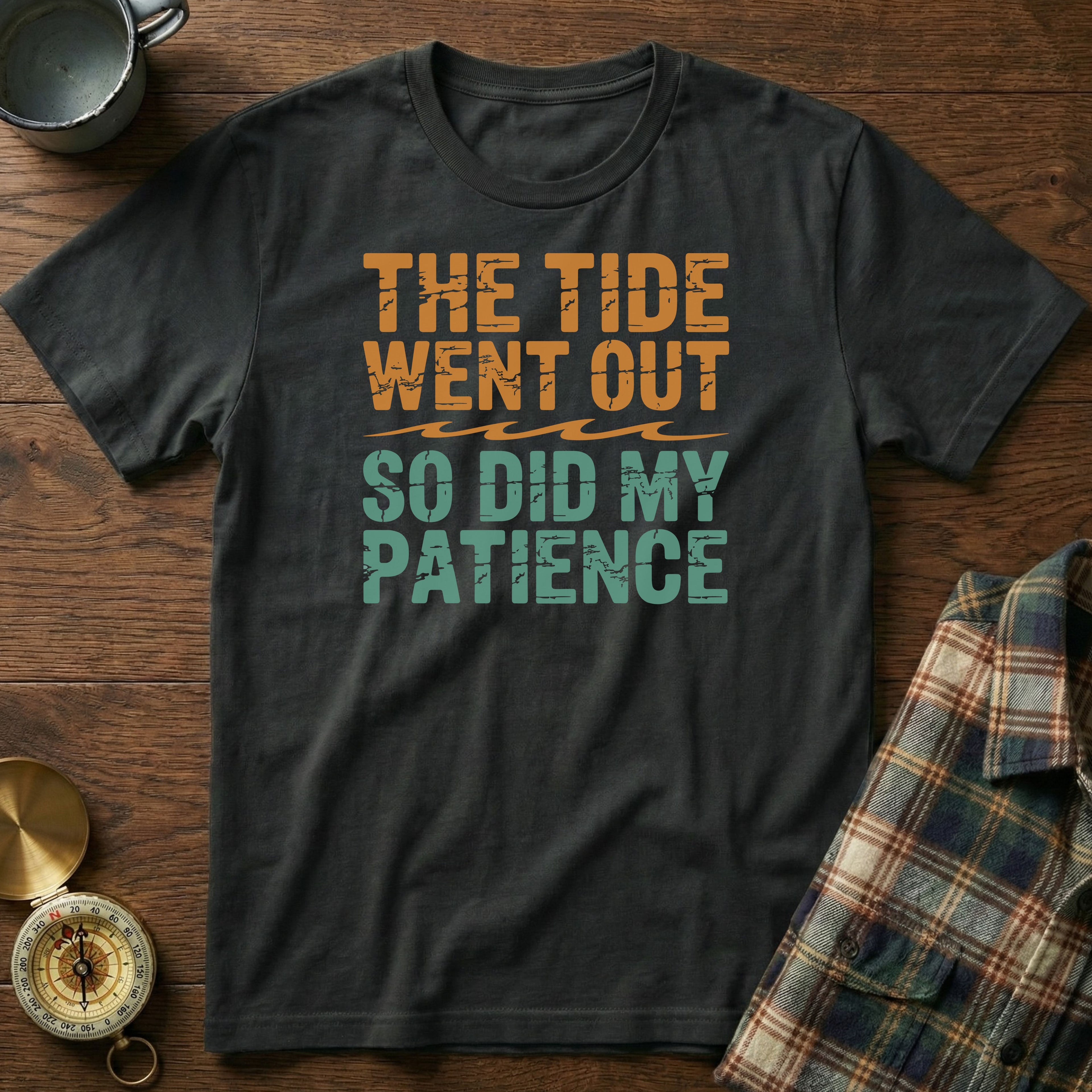 The Tide Went Out So Did My Patience T-Shirt in Black