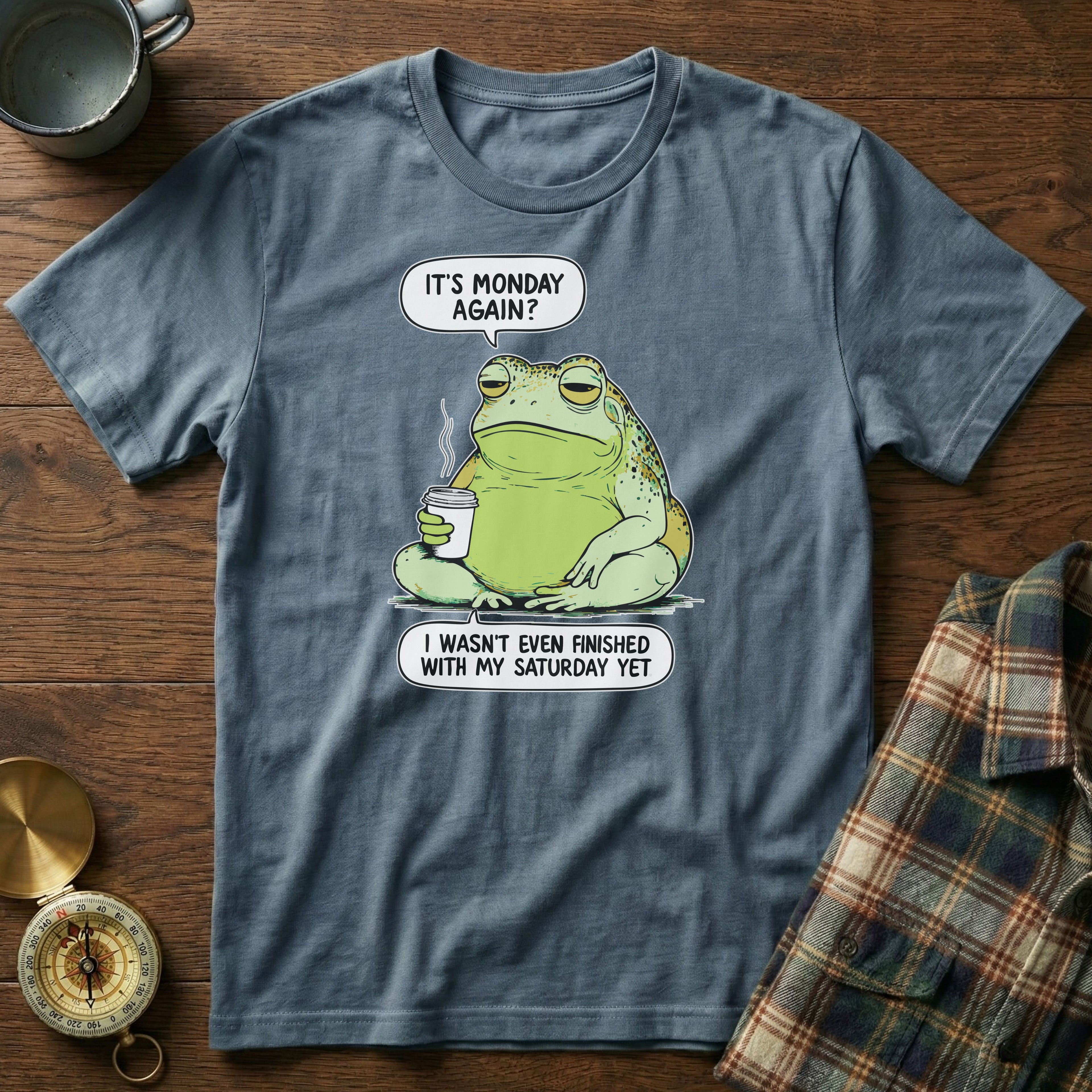 Funny Monday Frog Coffee T-Shirt