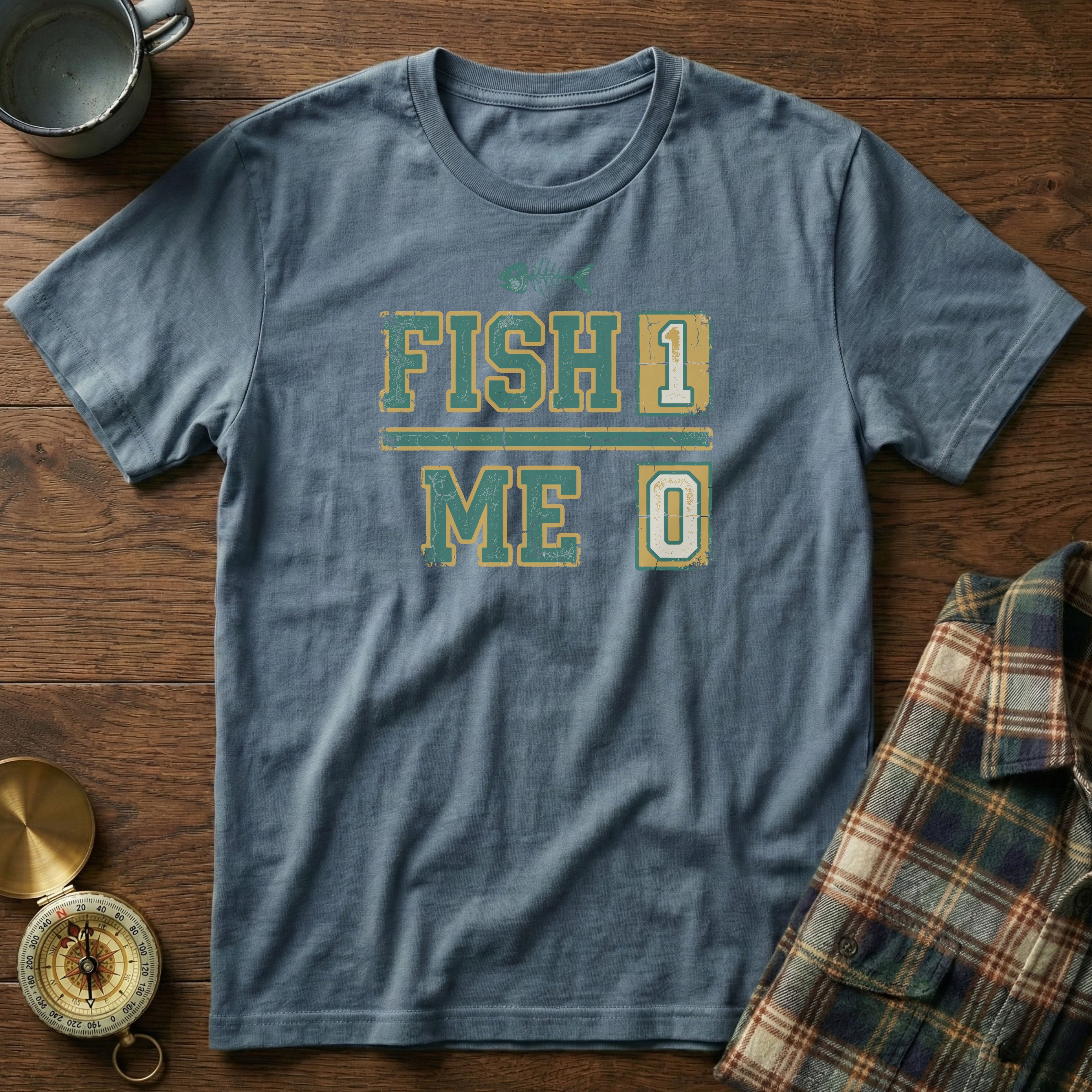 Local Angler Humor Fish 1 Me 0 Snarky Fishing T-Shirt