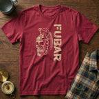 FUBAR Skull Grenade T-Shirt in Crimson