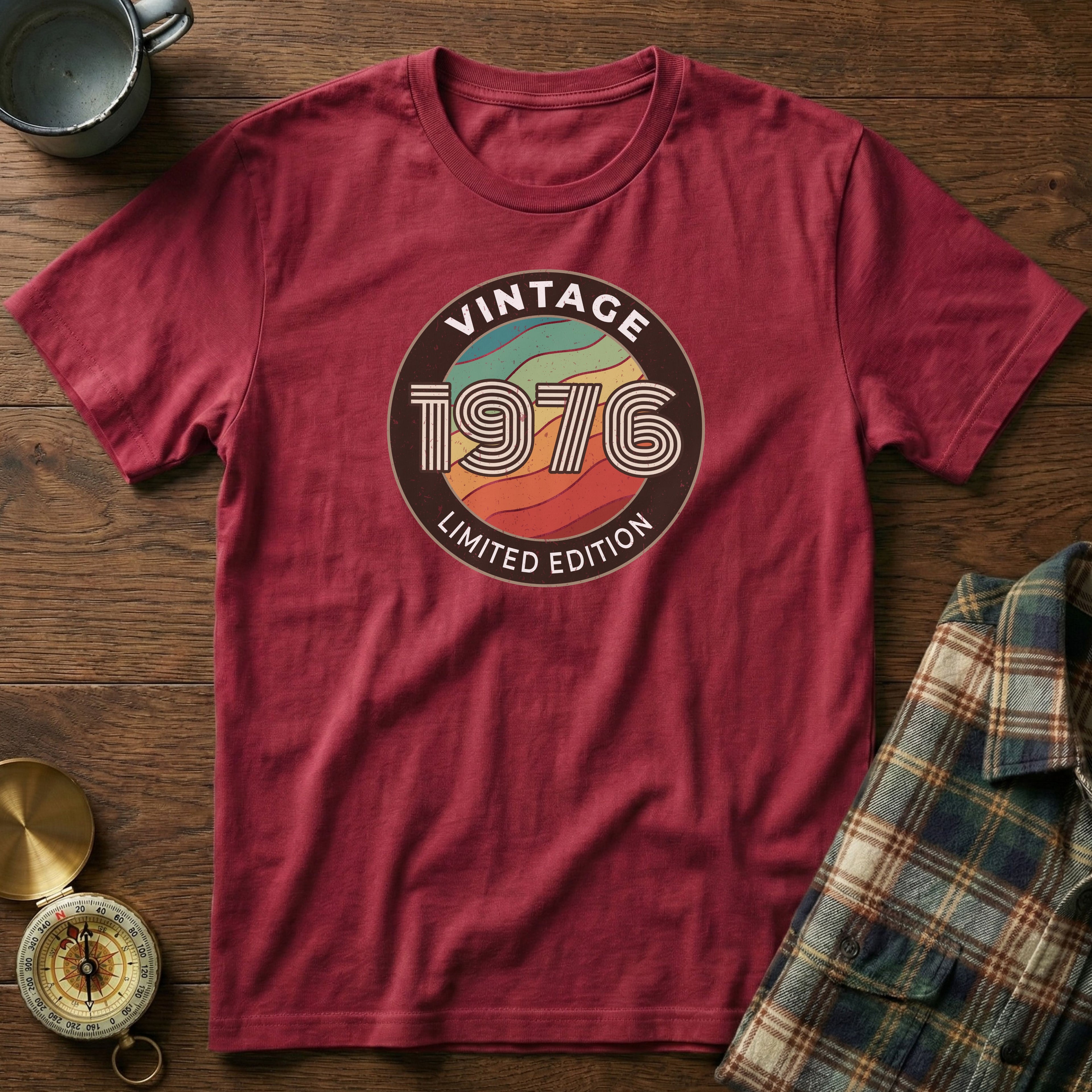 Vintage 1976 Limited Edition T-Shirt in Crimson