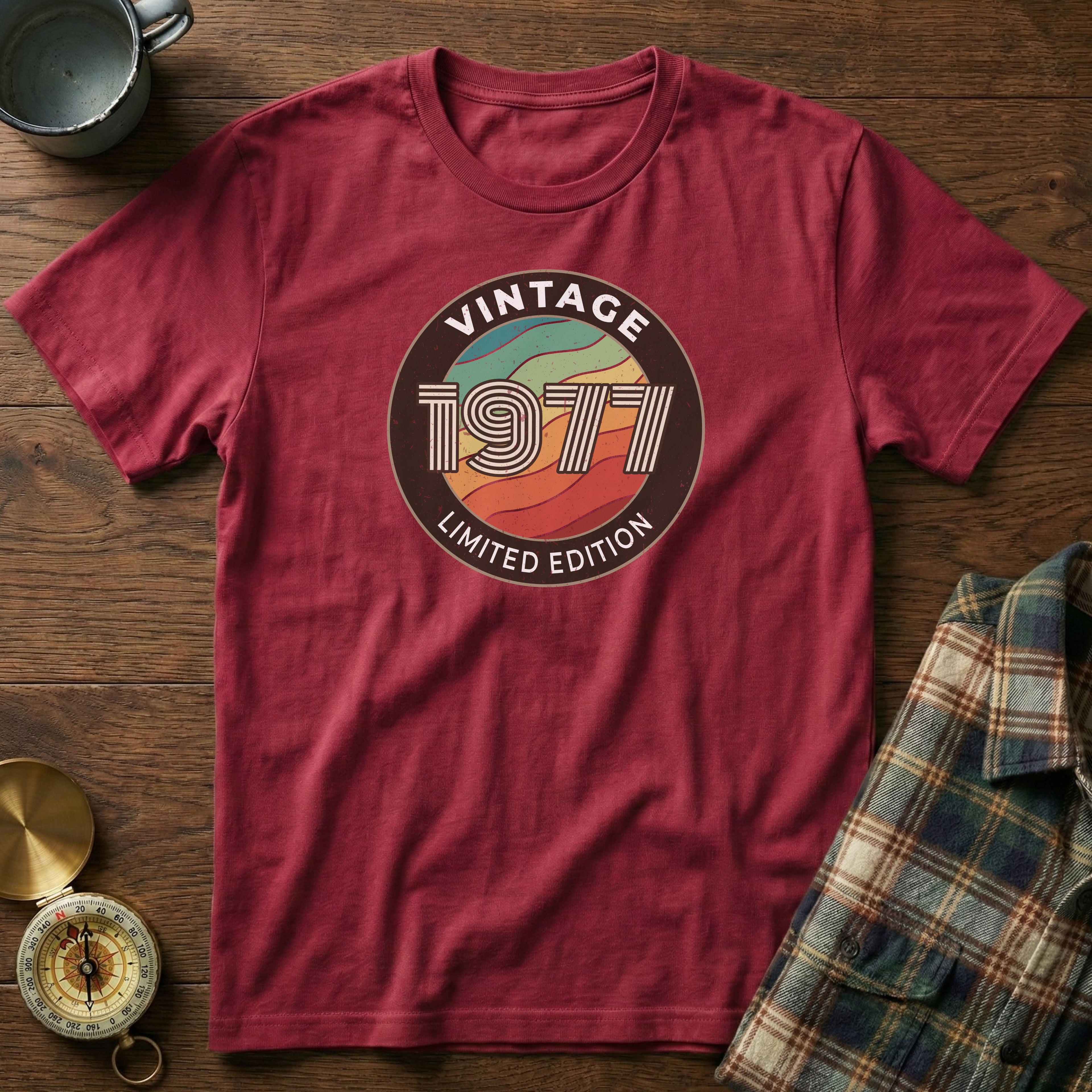 Vintage 1977 Limited Edition T-Shirt in Crimson