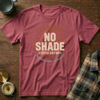 Sun Lover No Shade Stayed Anyway T-shirt in Crimson