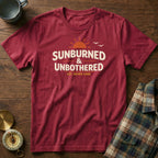 Sunburned & Unbothered Graphic T-Shirt in Crimson