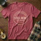 Coastal Local Still Here Wind Cold Worth It T-Shirt in Crimson