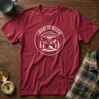 I WANT TO BELIEVE UFO Camping T-Shirt in Crimson