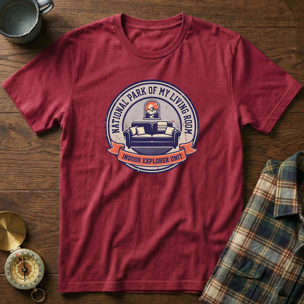National Park of My Living Room T-Shirt in Crimson
