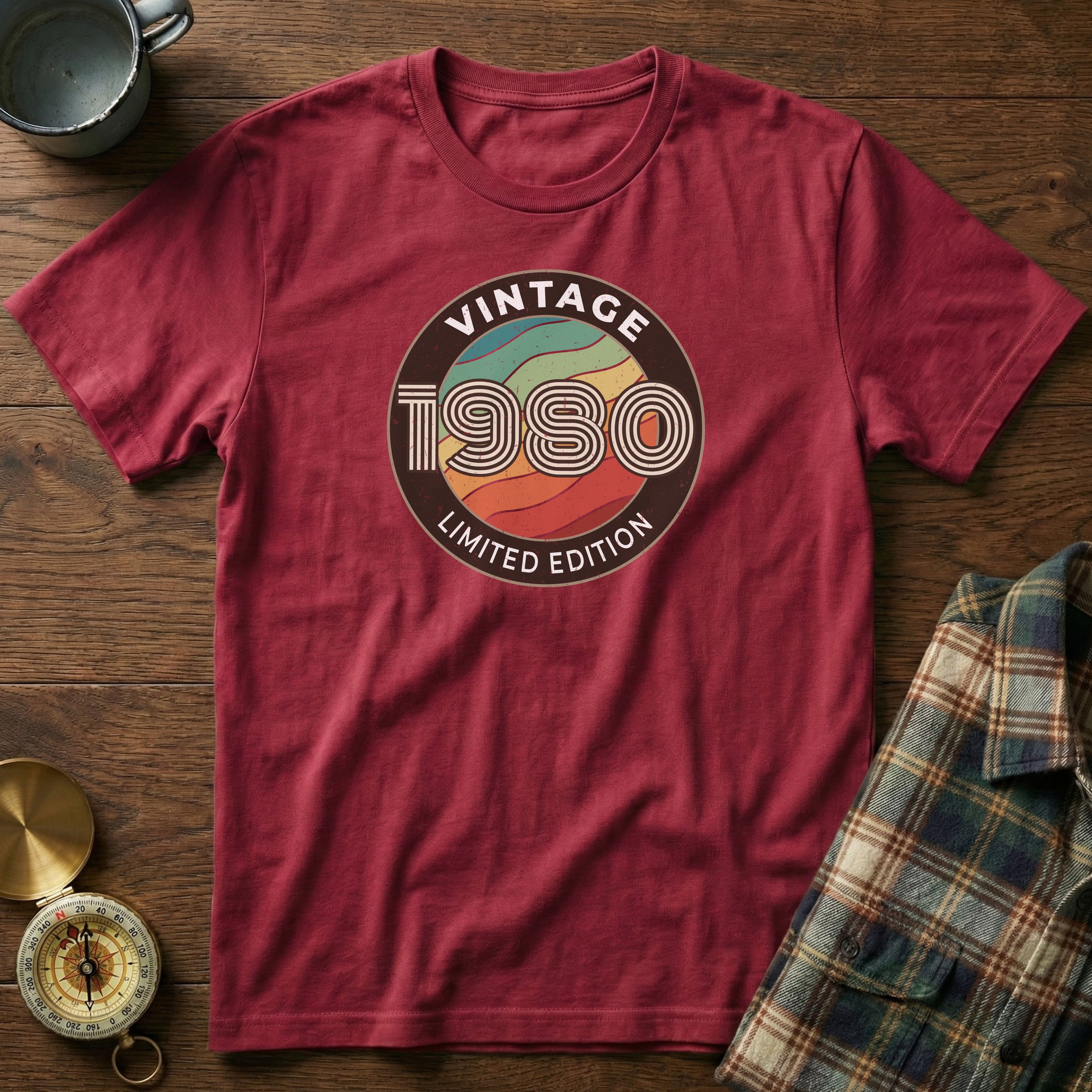 Vintage 1980 Limited Edition T-Shirt in Crimson