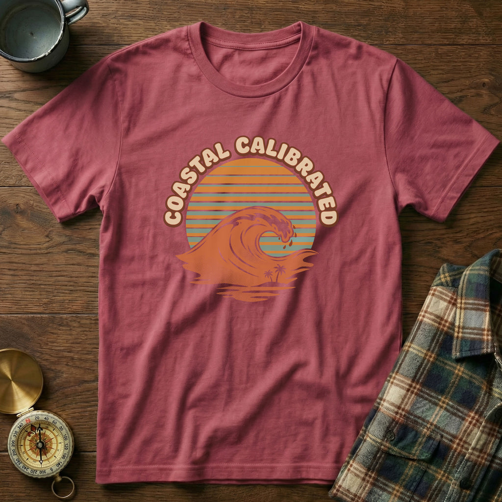 Coastal Calibrated Snarky Local Attitude T-Shirt in Crimson