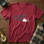 RABBIT EARS Glitch EDM T-Shirt in Crimson