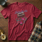Lost in the 80s Retro Cassette T-Shirt in Crimson