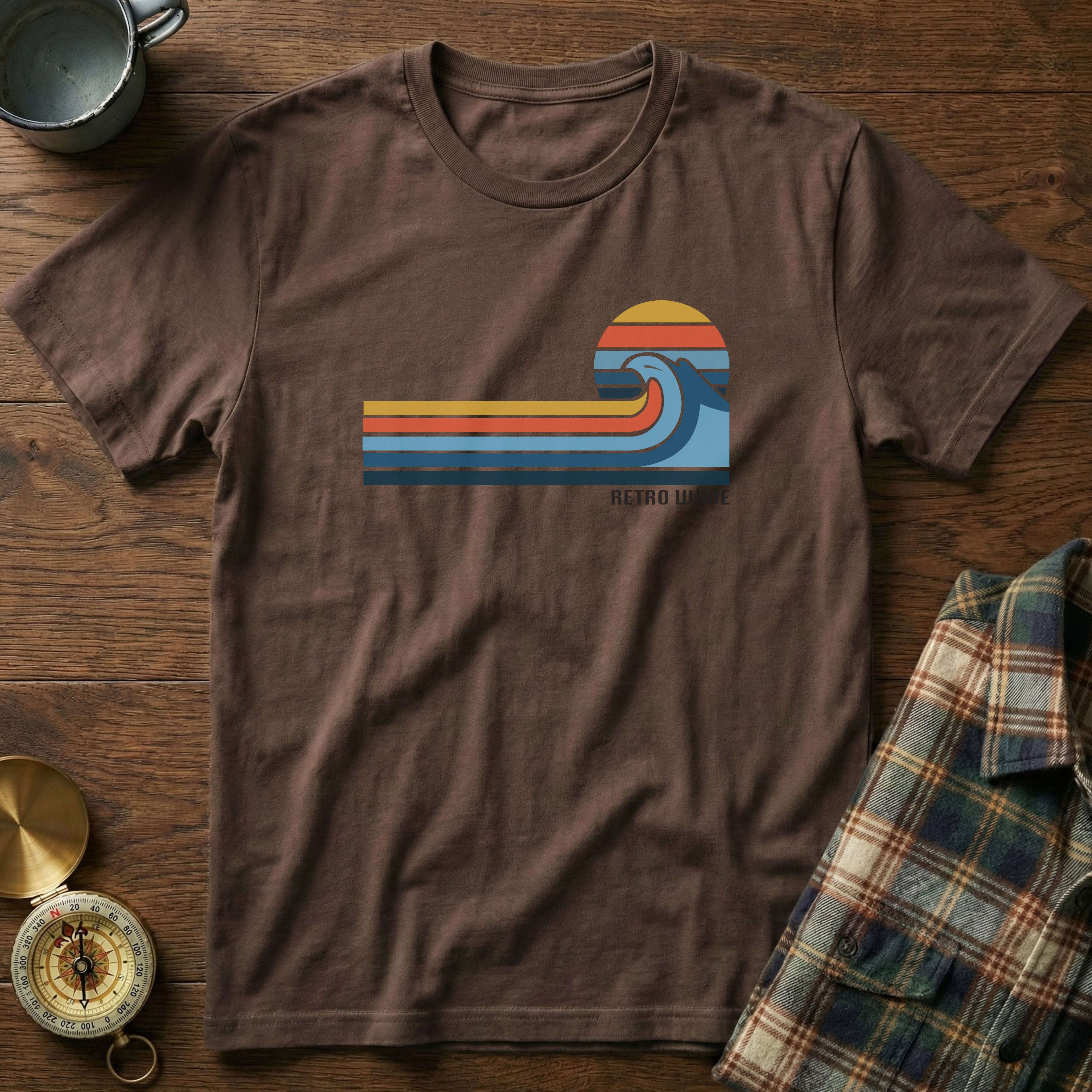 California Retro Wave Surf & Sun Graphic T-Shirt