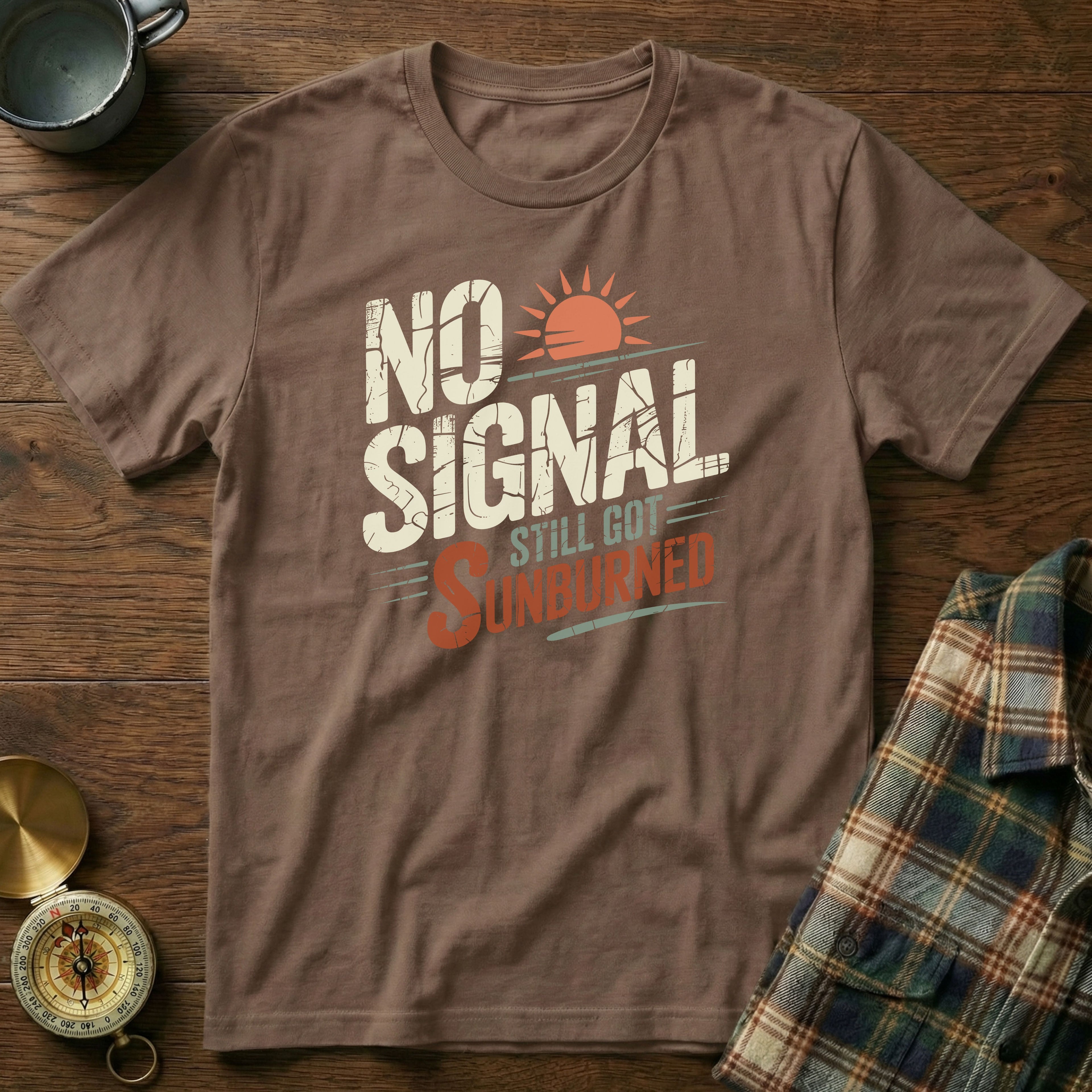 No Signal Still Got Sunburned Coastal Local T-Shirt