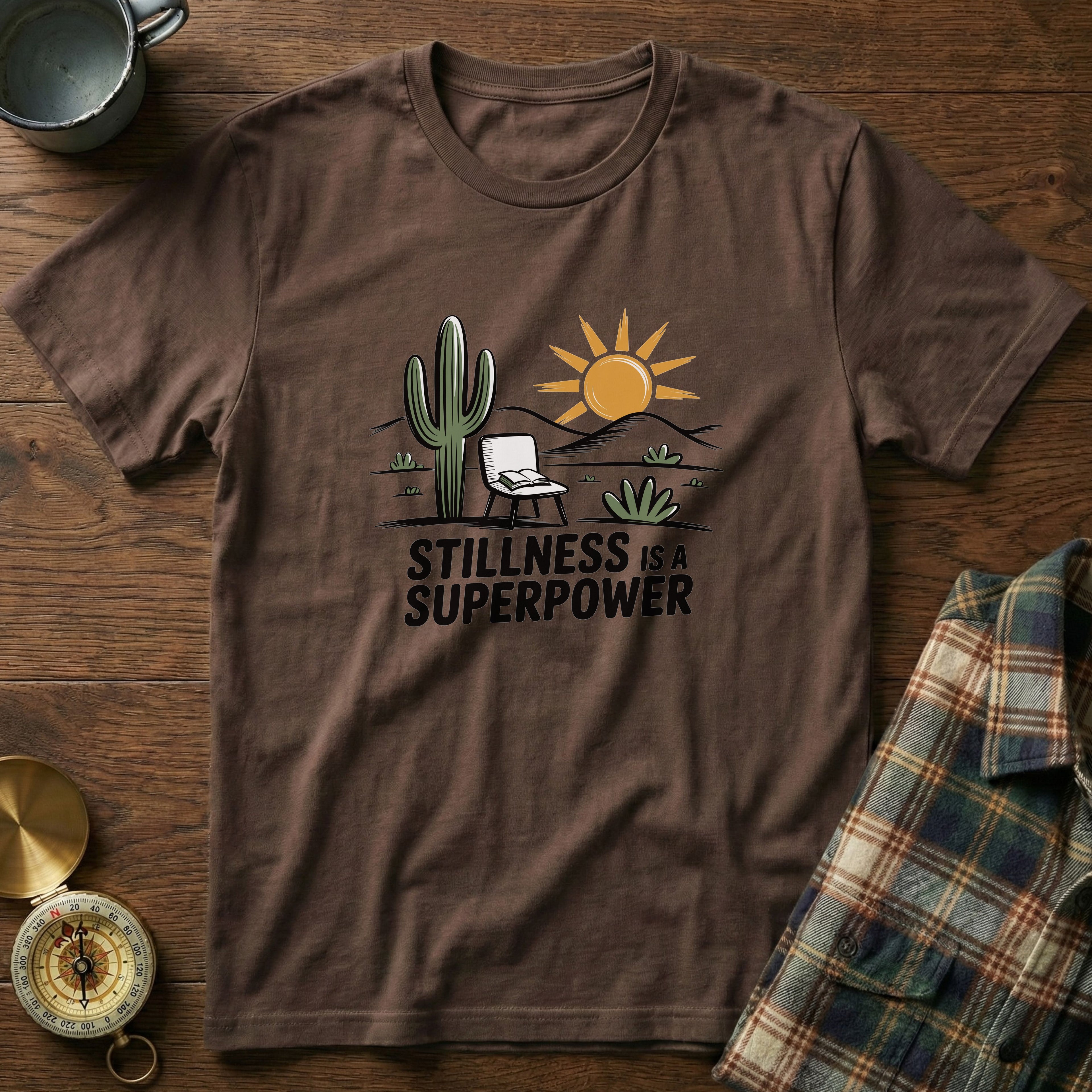 Mindful Cactus & Sun Scene T-Shirt