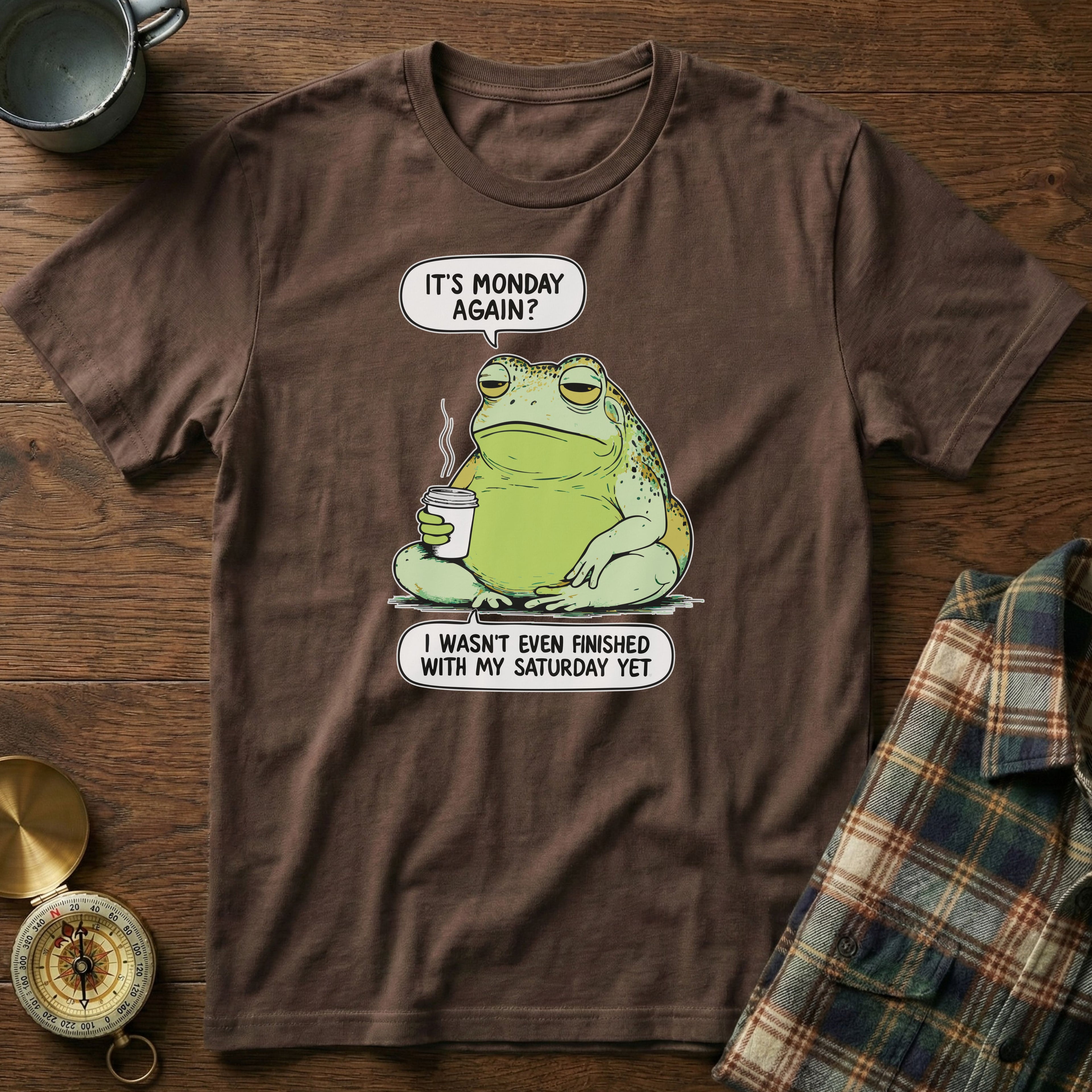 Funny Monday Frog Coffee T-Shirt