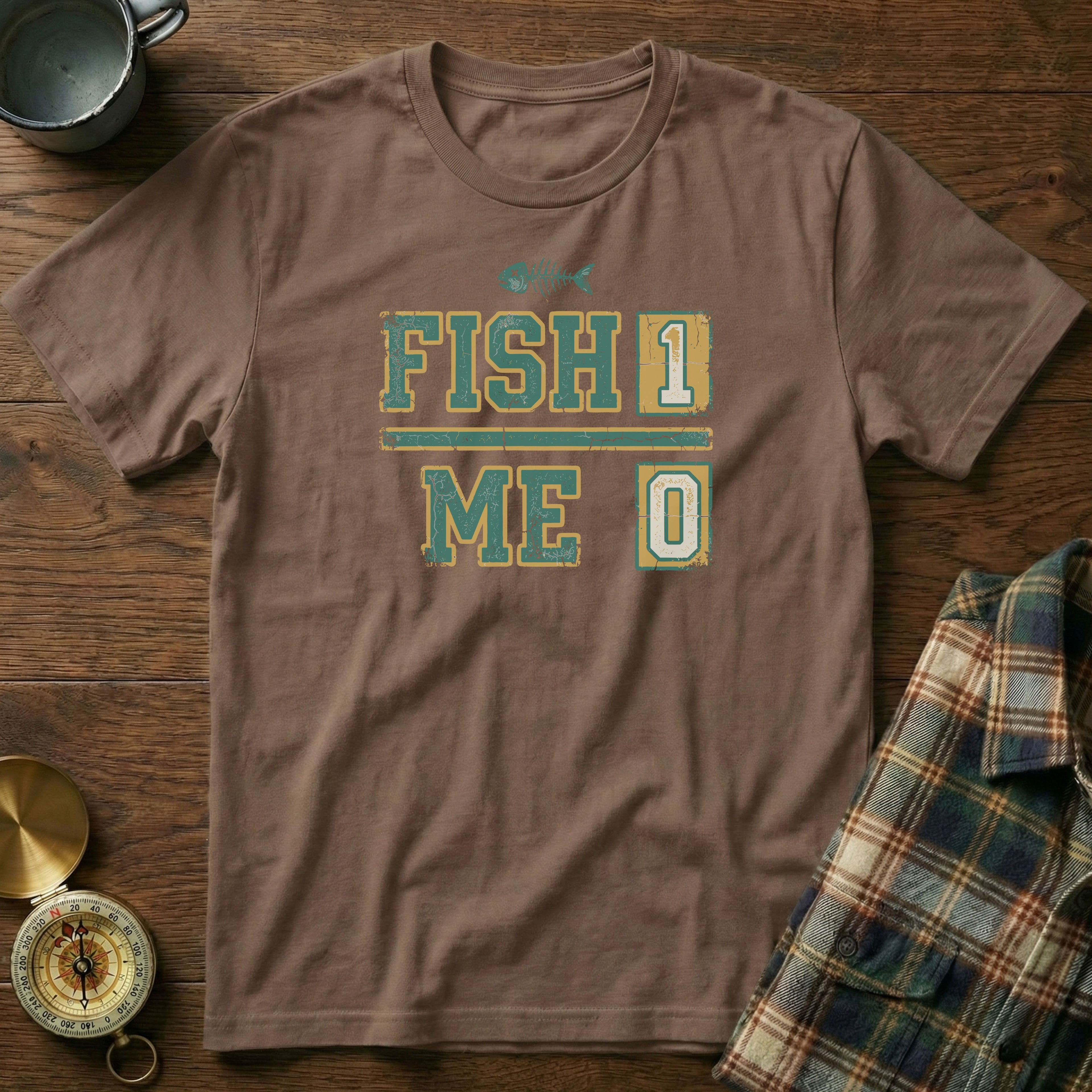 Local Angler Humor Fish 1 Me 0 Snarky Fishing T-Shirt