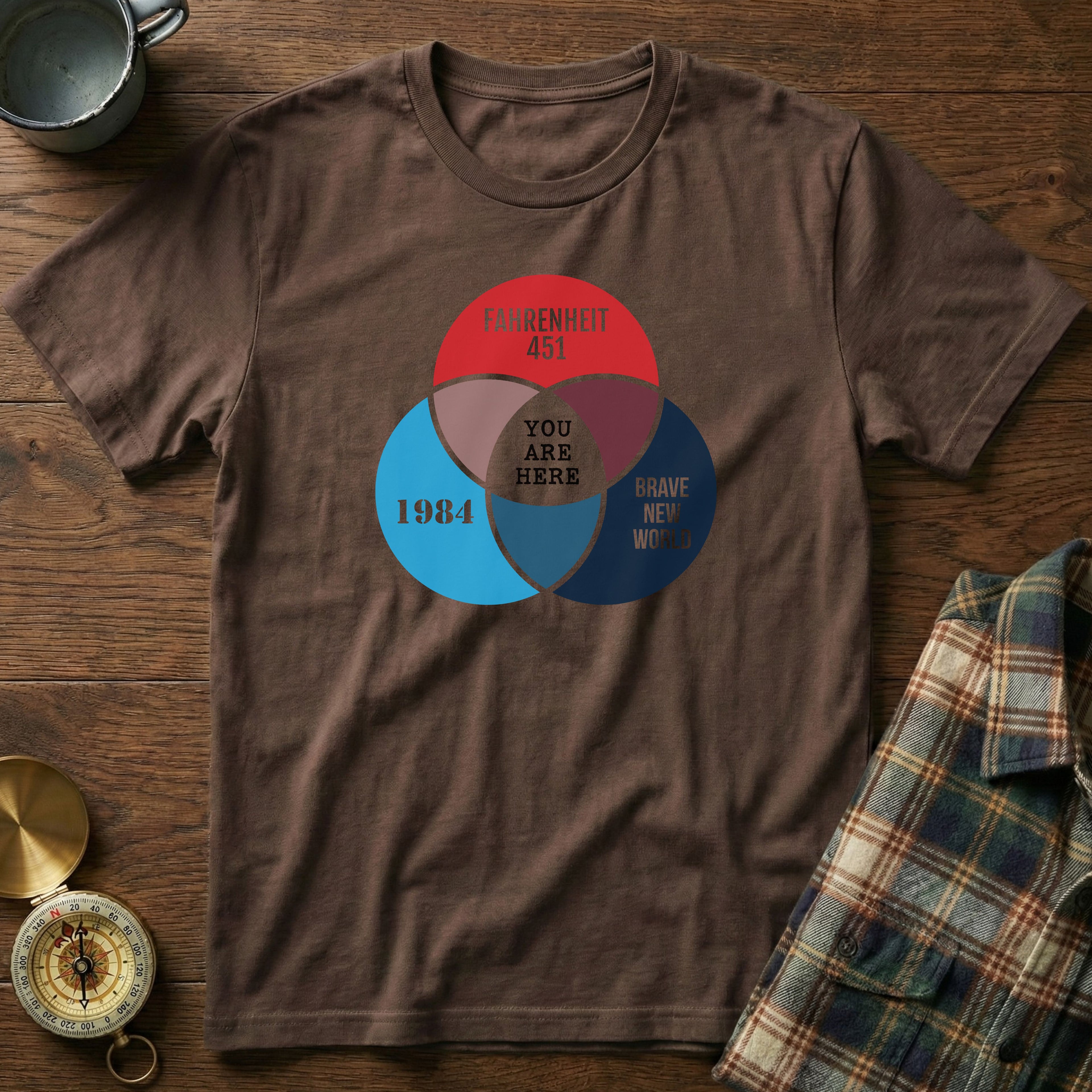 Dystopian Novels Venn Diagram T-Shirt
