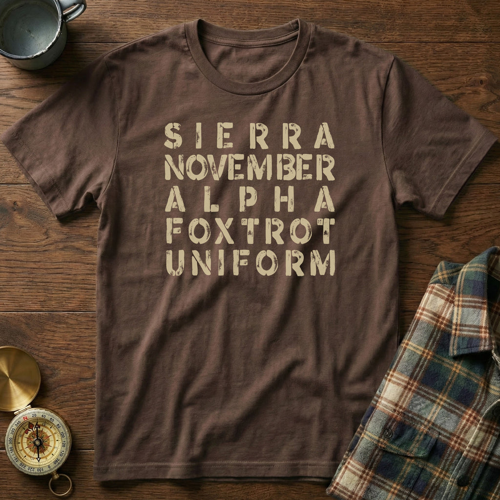 SNAFU Phonetic NATO Alphabet T-Shirt